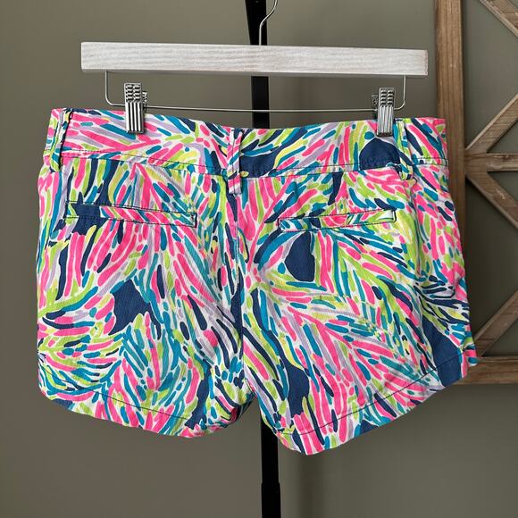 Lilly Pulitzer Indigo Palm Reader The Walsh Shorts - Size 8 - Picture 3 of 5